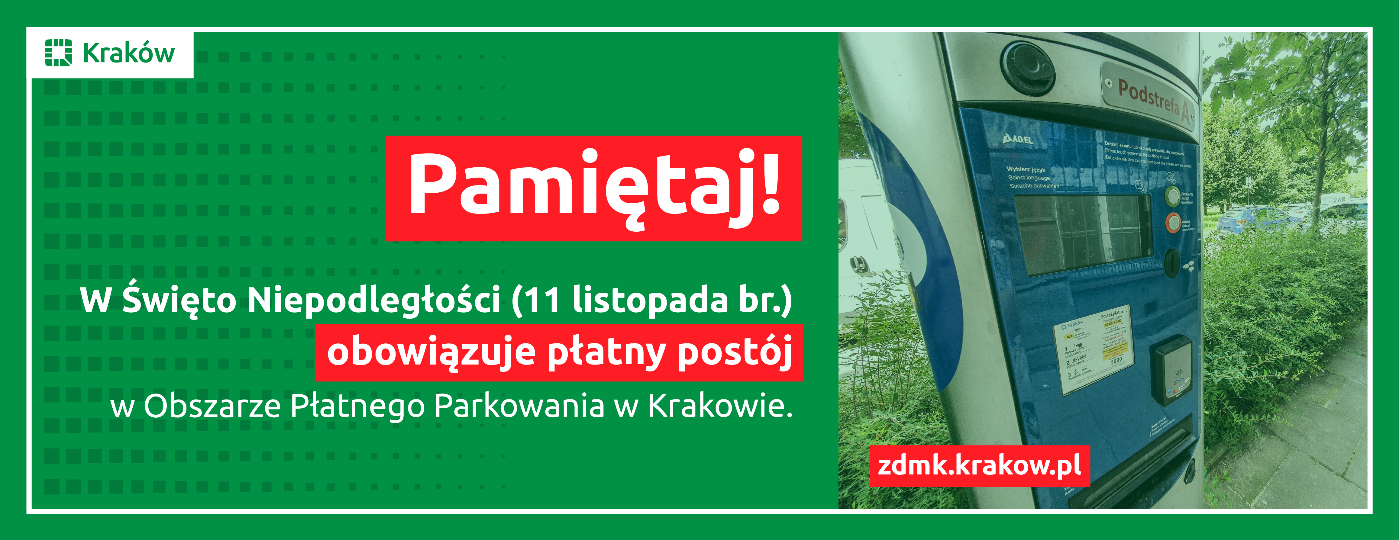 Baner na stronie głównej